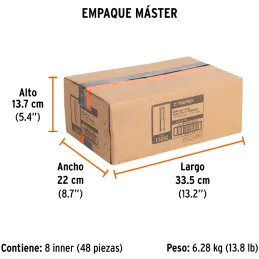 Dados 12mm E1/2 Tubulares Hexagonales CrVanadio, Truper 13352 Truper-Dados 12mm E1/2 Tubulares Hexagonales CrVanadio, Truper 133