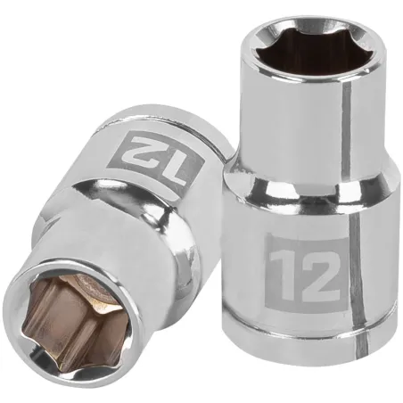 Dados 12mm E1/2 Hexagonales CrVanadio, Truper 13262 Truper-Dados 12mm E1/2 Hexagonales CrVanadio, Truper 13262 Fabricado en acer