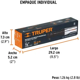 Ratchet Matraca Neumatica 1/2", Carcasa de Aluminio pulido, TPN-886H-2 11189 Truper Truper-Ratchet Matraca Neumatica 1/2", Carca