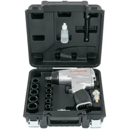 Kit Llave Neumatica Pistola de Impacto de 1/2" con estuche de plastico y dados, TPN-731EK 19372 Truper Truper-Kit Llave Neumatic