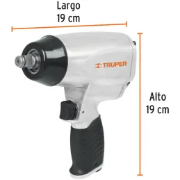 Llave Neumatica Pistola de Impacto 1/2", Carcasa de Aluminio Pulido, TPN-731-EX 18242 Truper Truper-Llave Neumatica Pistola de I