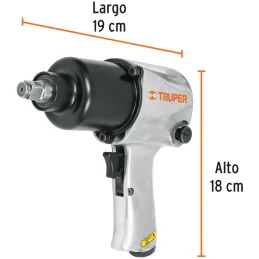Llave Neumatica Pistola de Impacto 1/2" Industrial, Carcasa de Aluminio Pulido, TPN-734H-2 11187 Truper Truper-Llave Neumatica P