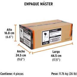 Llave Neumatica Pistola de Impacto 1/2" Industrial, Carcasa de Aluminio Pulido, TPN-734H-2 11187 Truper Truper-Llave Neumatica P