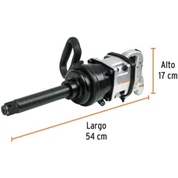 Llave Neumatica Pistola de Impacto 1" Industrial, Carcasa de Aluminio Pulido, TPN-797-6-2 11186 Truper Truper-Llave Neumatica Pi