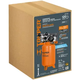 Compresoras de Aire de 4HP 120 Litros Vertical, Uso Ininterrumpido Arranque Automatico, Truper COMP-120LVC 102131 Truper-Compres