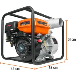Motobombas 4" 9HP 1500L Motor Gasolina 270cc 4T 25m Truper 17118 Truper-Motobombas 4" 9HP 1500L Motor Gasolina 270cc 4T 25m Trup