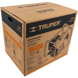 Motobombas 4" 9HP 1500L Motor Gasolina 270cc 4T 25m Truper 17118 Truper-Motobombas 4" 9HP 1500L Motor Gasolina 270cc 4T 25m Trup