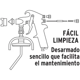 Pistolas de Pinturas 1000ml B1.5mm BP FlujoContinuo A34cm, PIPI-26 Truper 19000 Truper-Pistolas de Pinturas 1000ml B1.5mm BP Flu