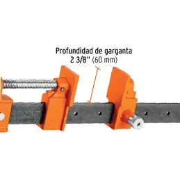 Prensa Sargentas con Solera Apertura 60" Largo 68", Hierro nodular Solera de acero, S5 17738 Truper Truper-Prensa Sargentas con 