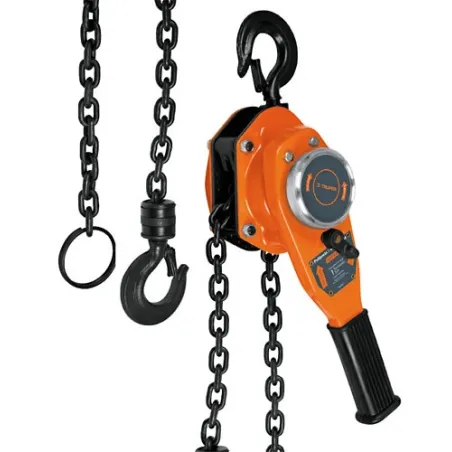 Tecle Industrial 1 Toneladas con Ratchet, Doble Trinquete, Mango con grip, Peso 6.6kg, POPA-1 16841 Truper