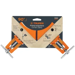 Prensa Esquinera 3" o 76.2 mm, cuerpo de aluminio tornillo de acero, angulos perfectos, PESQ-3 17690 Truper Truper-Prensa Esquin