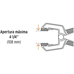 Prensa de Resorte 8" Apertura 3" Cuerpo de Nylon Mango TPR, PRE-8 17702 Truper Truper-Prensa de Resorte 8" Apertura 3" Cuerpo de