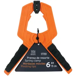 Prensa de Resorte 6" Apertura 2" Cuerpo de Nylon Mango TPR, PRE-6 17701 Truper Truper-Prensa de Resorte 6" Apertura 2" Cuerpo de