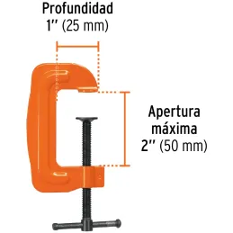 Prensa de Acero 2" Troqueladas con manija deslizante en T, uso general, PTR-2 17666 Truper Truper-Prensa de Acero 2" Troqueladas