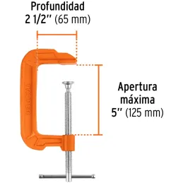 Prensa de hierro Nodular 6", Manija deslizante en T, uso general, PNT-6 17663 Truper Truper-Prensa de hierro Nodular 6", Manija 