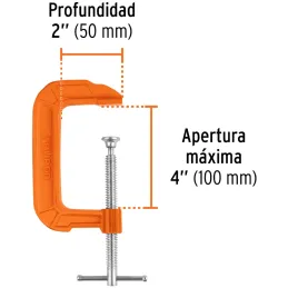 Prensa de hierro Nodular 4", Manija deslizante en T, uso general, PNT-4 17661 Truper Truper-Prensa de hierro Nodular 4", Manija 