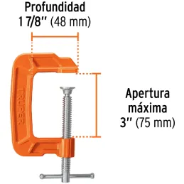 Prensa de hierro Nodular 3", Manija deslizante en T, uso general, PNT-3 17660 Truper Truper-Prensa de hierro Nodular 3", Manija 