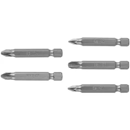 Juego de Puntas 5Piezas Pozidriv 2PZ1 2PZ2 1Z3 L2", para Desarmador Electrico o Manual, Truper 17799 Truper-Juego de Puntas 5Pie