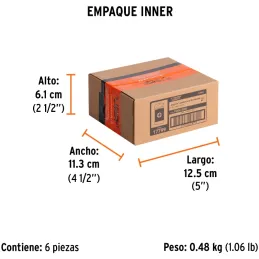 Juego de Puntas 5Piezas Pozidriv 2PZ1 2PZ2 1Z3 L2", para Desarmador Electrico o Manual, Truper 17799 Truper-Juego de Puntas 5Pie