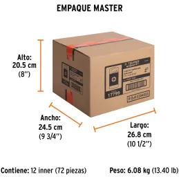 Juego de Puntas 5Piezas Pozidriv 2PZ1 2PZ2 1Z3 L2", para Desarmador Electrico o Manual, Truper 17799 Truper-Juego de Puntas 5Pie
