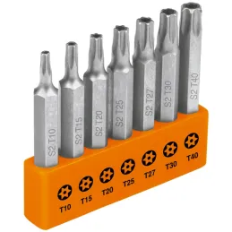 Juego de 7 puntas Torx con seguro, Largo2", P7-20TS 17813 Truper Truper-Juego de 7 puntas Torx con seguro, Largo2", P7-20TS 1781