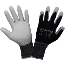 Guantes de Nylon Talla L recubierto de poliuretano puño tejido uso varios, GUX-MEC-L 13292 Truper Truper-Guantes de Nylon Talla 