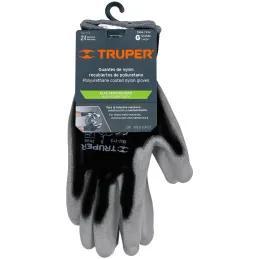 Guantes de Nylon Talla L recubierto de poliuretano puño tejido uso varios, GUX-MEC-L 13292 Truper Truper-Guantes de Nylon Talla 