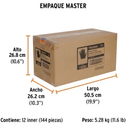 Guantes de Nylon Talla L recubierto de poliuretano puño tejido uso varios, GUX-MEC-L 13292 Truper Truper-Guantes de Nylon Talla 
