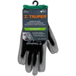Guantes de Nylon Talla M recubierto de poliuretano puño tejido uso varios, GUX-MEC-M 13291 Truper Truper-Guantes de Nylon Talla 