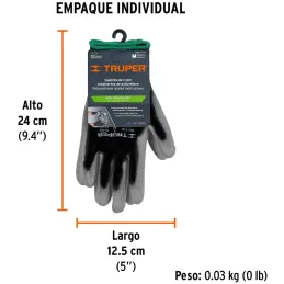 Guantes de Nylon Talla M recubierto de poliuretano puño tejido uso varios, GUX-MEC-M 13291 Truper Truper-Guantes de Nylon Talla 