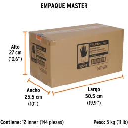 Guantes de Nylon Talla M recubierto de poliuretano puño tejido uso varios, GUX-MEC-M 13291 Truper Truper-Guantes de Nylon Talla 