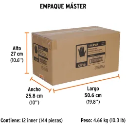 Guantes de Nylon Talla CH recubierto de poliuretano puño tejido, uso varios, GUX-MEC-C 13290 Truper Truper-Guantes de Nylon Tall