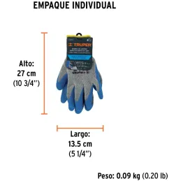 Guantes para Jardinero Talla G cubierto de latex puño tejido, GU-JAR-G 15267 Truper Truper-Guantes para Jardinero Talla G cubier