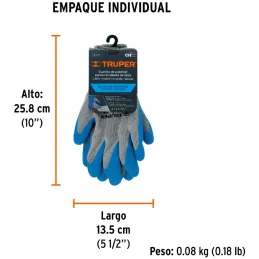 Guantes para Jardinero Talla CH cubierto de latex puño tejido, GU-JAR-C 15265 Truper Truper-Guantes para Jardinero Talla CH cubi