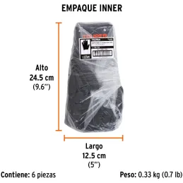 Guantes de Nylon Talla G recubierto de Nitrilo puño tejido, uso metalmecanica, GUX-NIT-L 13295 Truper Truper-Guantes de Nylon Ta
