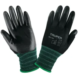 Guantes de Nylon Talla M recubierto de Nitrilo puño tejido, uso metalmecanica, GUX-NIT-M 13294 Truper Truper-Guantes de Nylon Ta