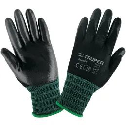 Guantes de Nylon Talla CH recubierto de Nitrilo puño tejido, uso metalmecanica, GUX-NIT-C 13293 Truper Truper-Guantes de Nylon T