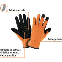 Guantes para Mecanico Unitalla palma reforzada puño ajustable, uso general, GU-MEC-PR 10848 Truper Truper-Guantes para Mecanico 
