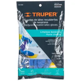 Guantes de Latex Talla M Rec Neopreno para limpieza Truper 15268 Truper-Guantes de Latex Talla M Rec Neopreno para limpieza Trup