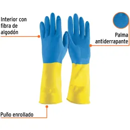 Guantes de Latex Talla M Rec Neopreno para limpieza Truper 15268 Truper-Guantes de Latex Talla M Rec Neopreno para limpieza Trup