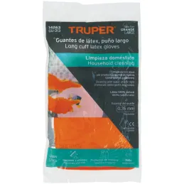Guantes de Latex Talla G Afelpado para limpieza Truper 14263 Truper-Guantes de Latex Talla G Afelpado para limpieza Truper 14263