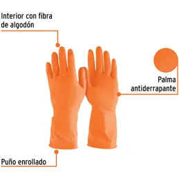 Guantes de Latex Talla G Afelpado para limpieza Truper 14263 Truper-Guantes de Latex Talla G Afelpado para limpieza Truper 14263