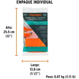 Guantes de Latex Talla G Afelpado para limpieza Truper 14263 Truper-Guantes de Latex Talla G Afelpado para limpieza Truper 14263