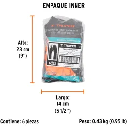 Guantes de Latex Talla G Afelpado para limpieza Truper 14263 Truper-Guantes de Latex Talla G Afelpado para limpieza Truper 14263