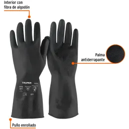 Guantes de Latex Talla M FlocadoAlgodón para Pintor Truper 14266 Truper-Guantes de Latex Talla M FlocadoAlgodón para Pintor Trup
