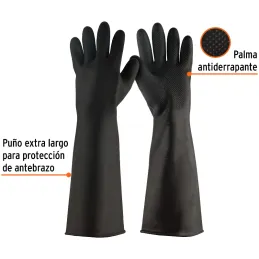Guantes de Latex Talla M puños extralargo uso industrial Truper 14268 Truper-Guantes de Latex Talla M puños extralargo uso indus