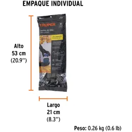 Guantes de Latex Talla M puños extralargo uso industrial Truper 14268 Truper-Guantes de Latex Talla M puños extralargo uso indus