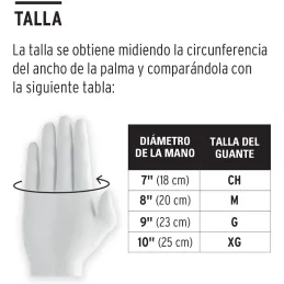 Guantes de Carnaza Talla M puño largo ajustado, para Construccion y manejo de abrasivos, GU-CACE 14240 Truper Truper-Guantes de 