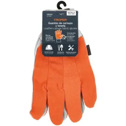 Guantes de Carnaza Unitalla ligera puño tejido, para trabajos Ligeros o Jardineria, GU-PAY 14244 Truper Truper-Guantes de Carnaz