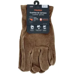 Guantes de Carnaza Unitalla Premium con puño ajustado y doble refuerzo en Palmas, para Electricista, GUX-VA 14289 Truper Truper-